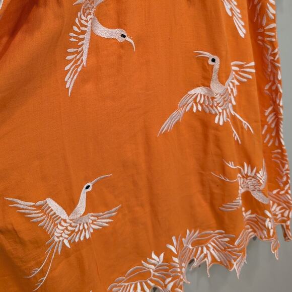 Sundance Dress Cotton Lightweight Embroidery Boho Bold Beach Pool Chic - Size S - Picture 5 of 7